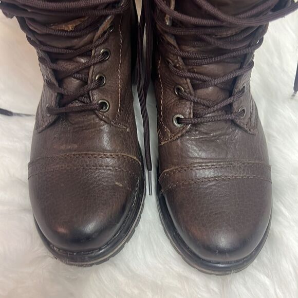 Steve Madden Troopa Lace Up Combat Moto Boots Fisherman Core B75 - Picture 4 of 10
